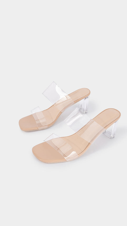 MAISON AVELORE CRYSTAL STEP — Transparent Sandales