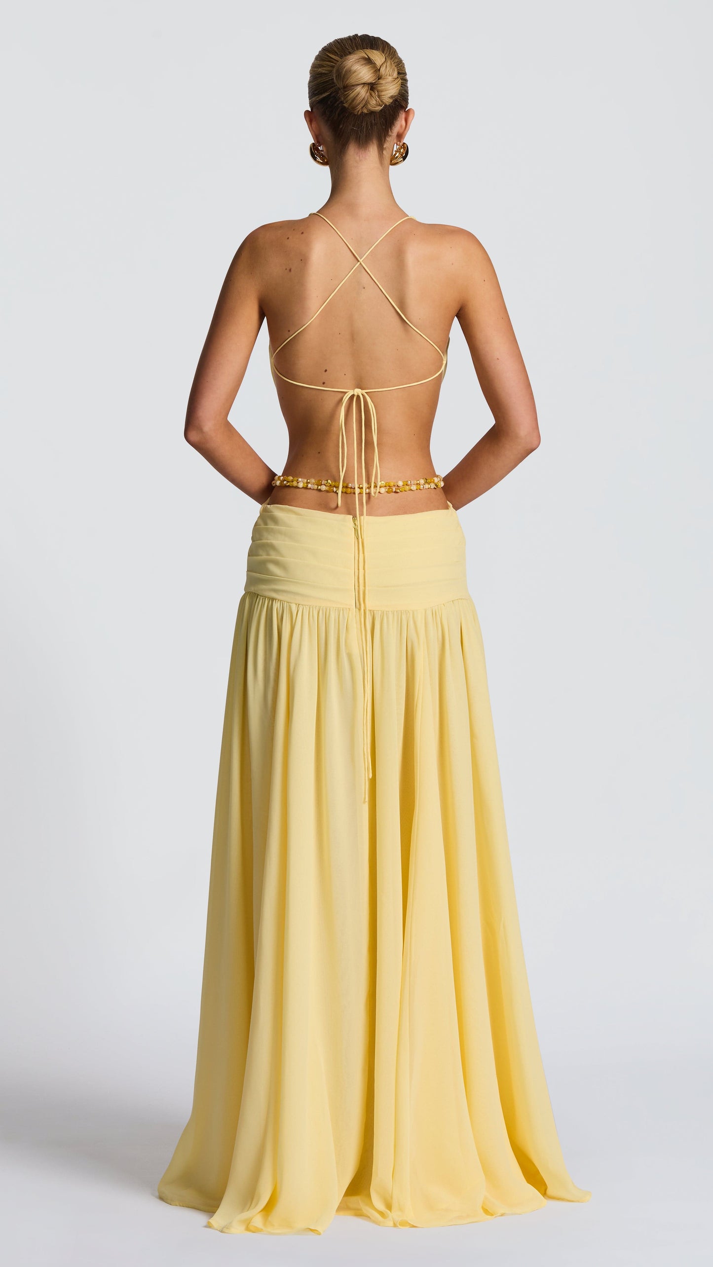 MAISON AVELORE LEMON ICON — Citron Robe Longue Licou