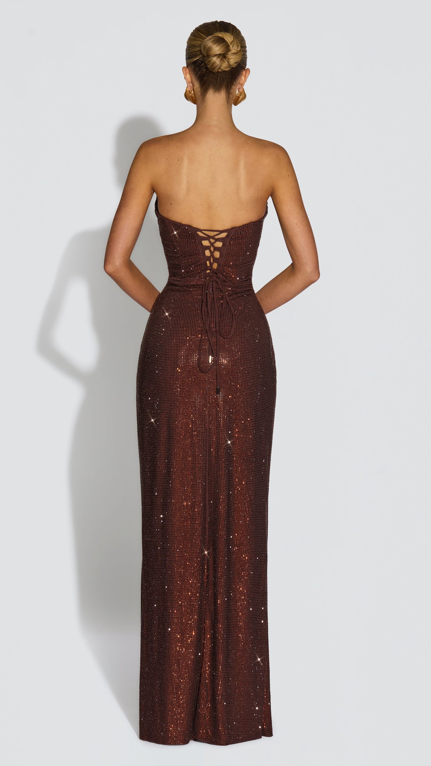 MAISON AVELORE MIRABELLA ICON — Bustier Robe Longue Corset (Prune)