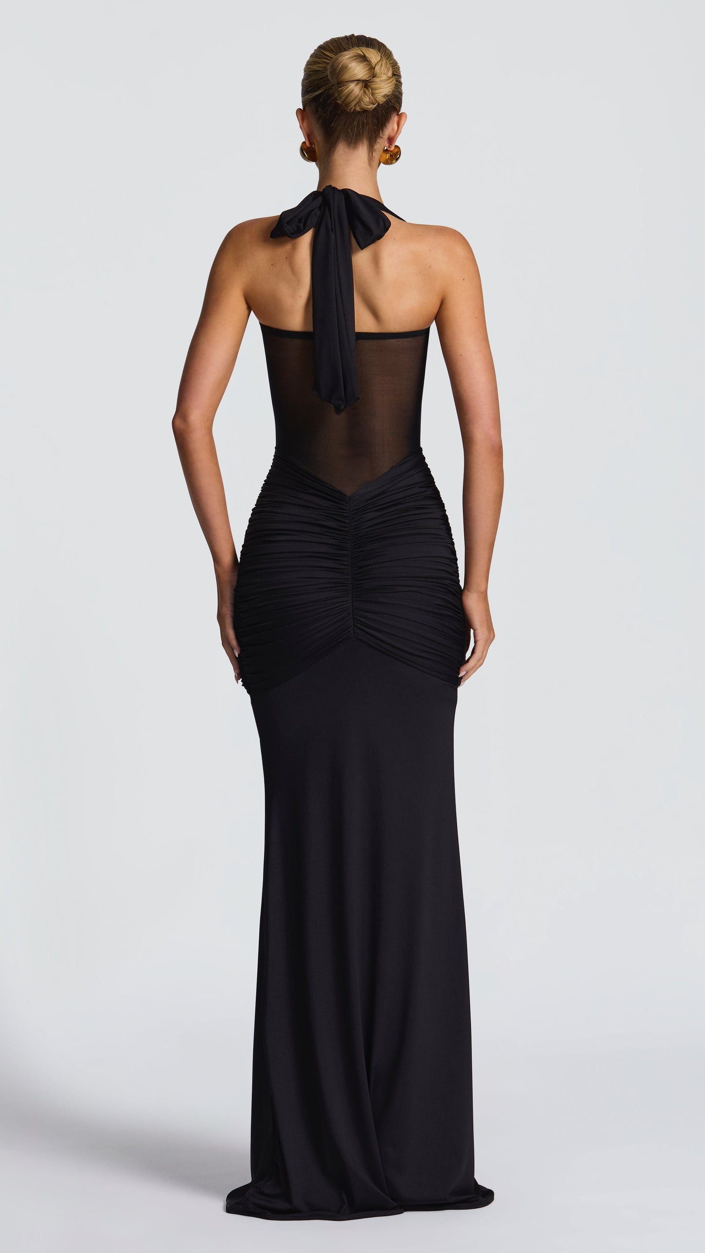 MAISON AVELORE VIXEN ICON — Cœur Robe Longue Licou (Noir)