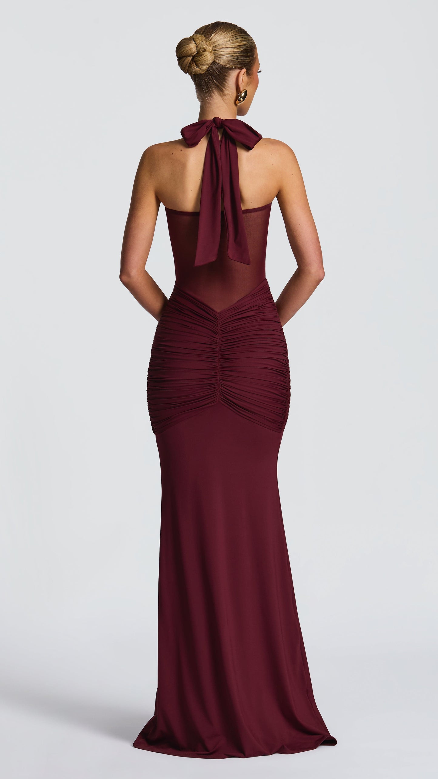 MAISON AVELORE VIXEN ICON — Robe Longue Licou (Cherry Lacquer)